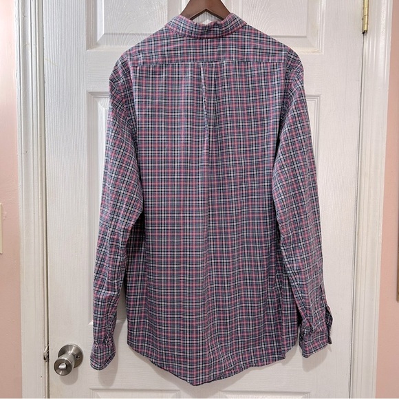 POLO Ralph Lauren Men's Button Down Shirt Cotton Plaid Violet Red Size XXL - Picture 2 of 6